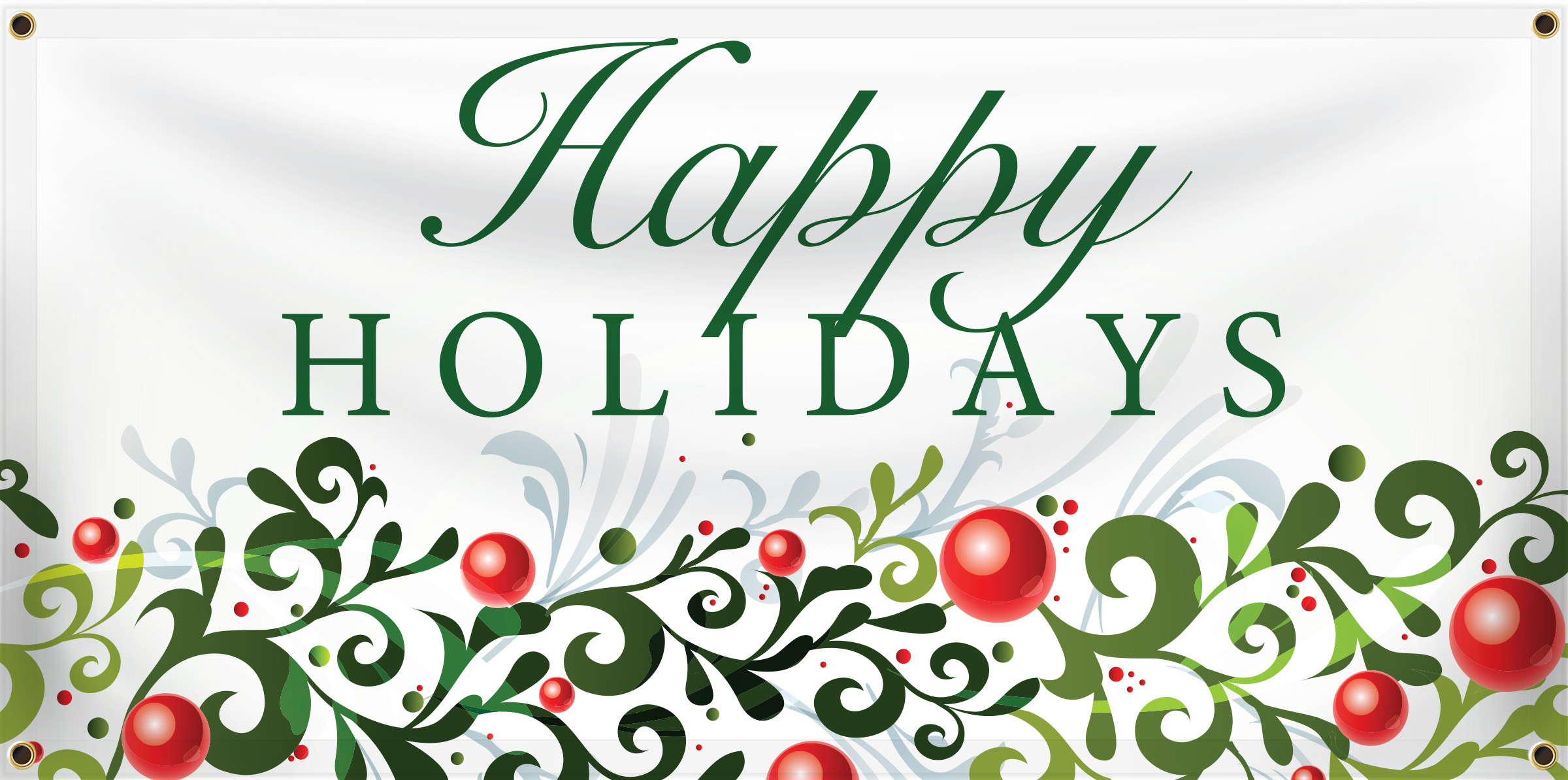 Happy Holidays Banner | LawnSigns.com